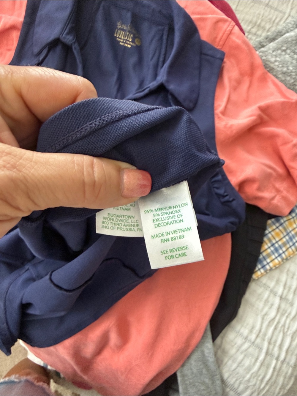 Lilly Pulitzer Navy Sleeveless V-Neck Polo Tank - Picture 6 of 6